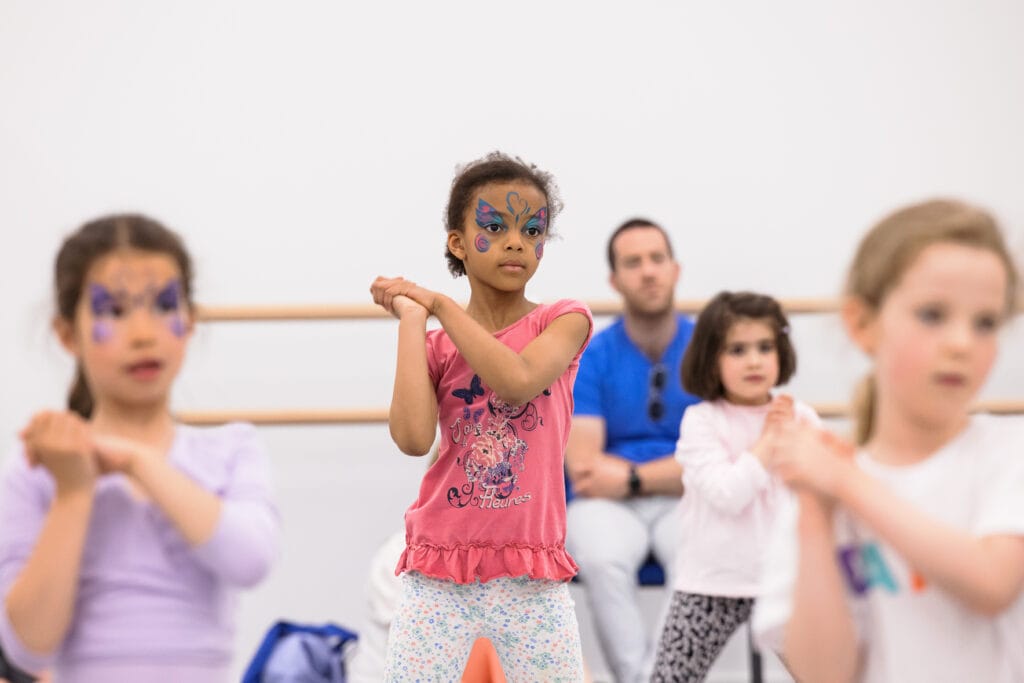 Community Day May 2022 RAD | Royal Academy of Dance Young dancers dancing during RAD Community Day at RAD headquarters studio