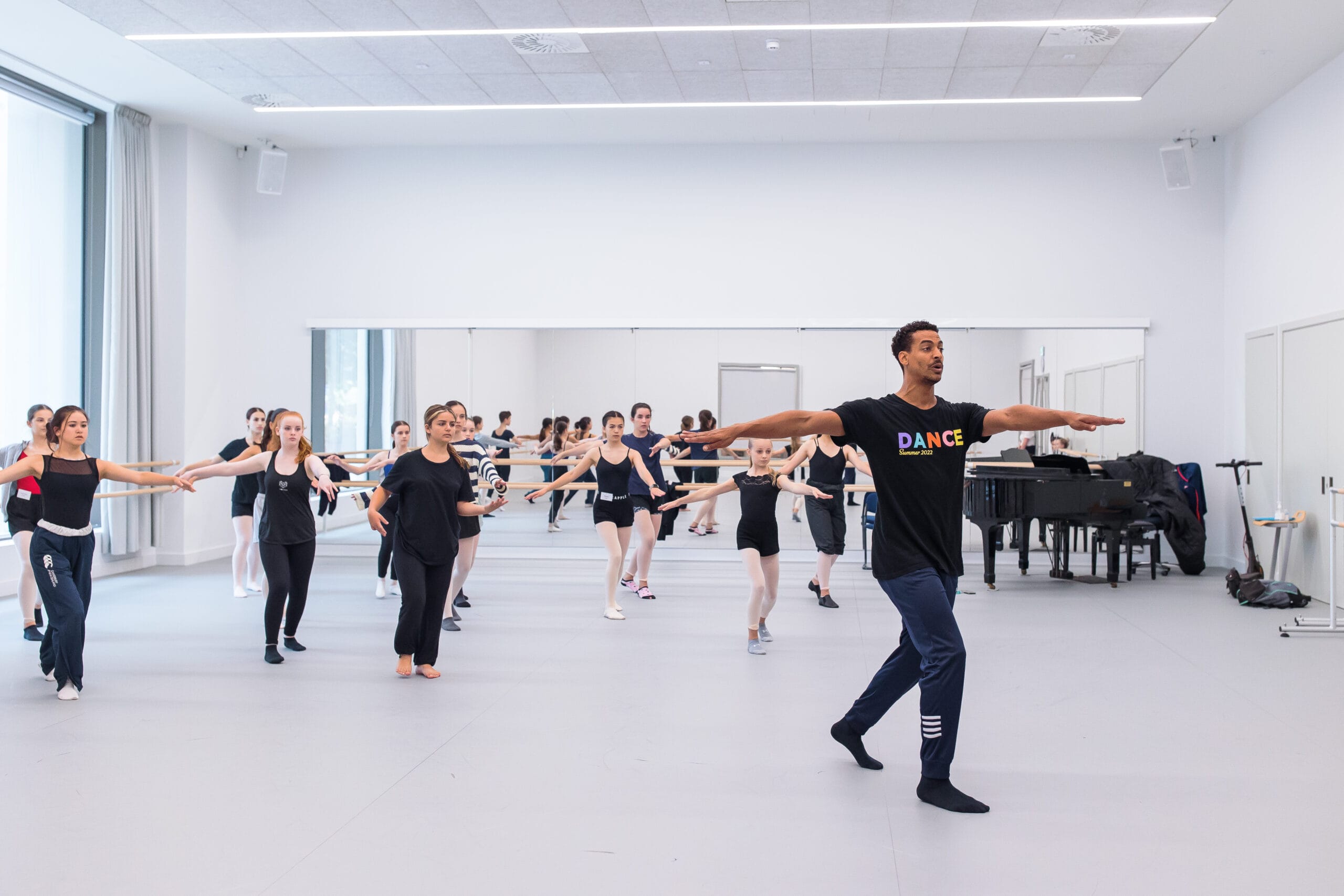 Jazz dance at RAD HQ for summer school 2022